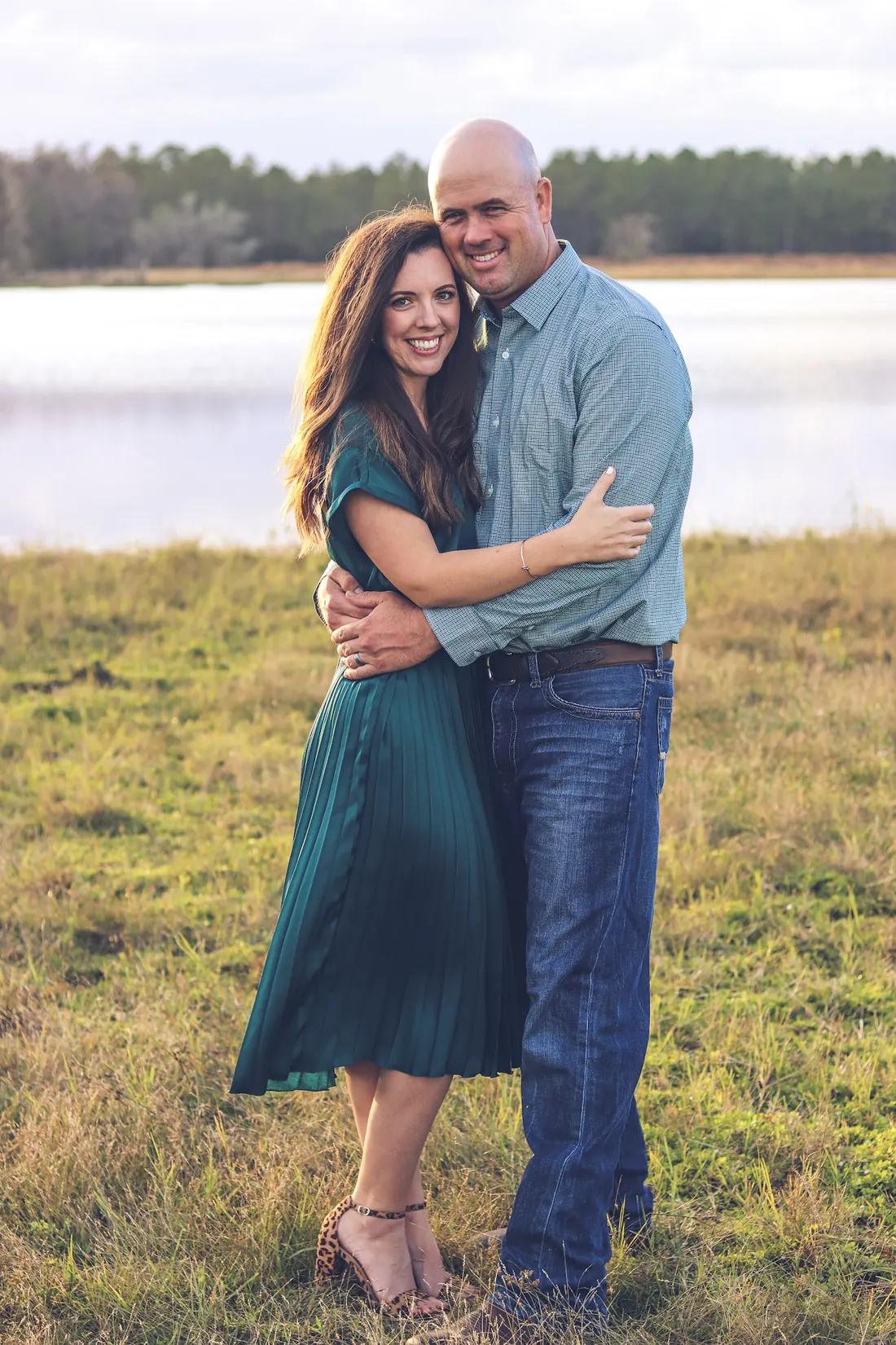 Jill and Jeremy Barton on their land in Flagler County