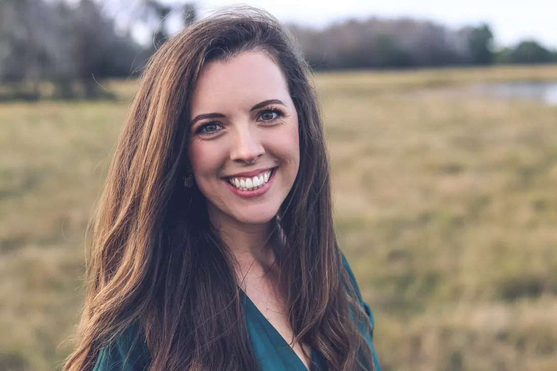 Jill Barton in a pasture